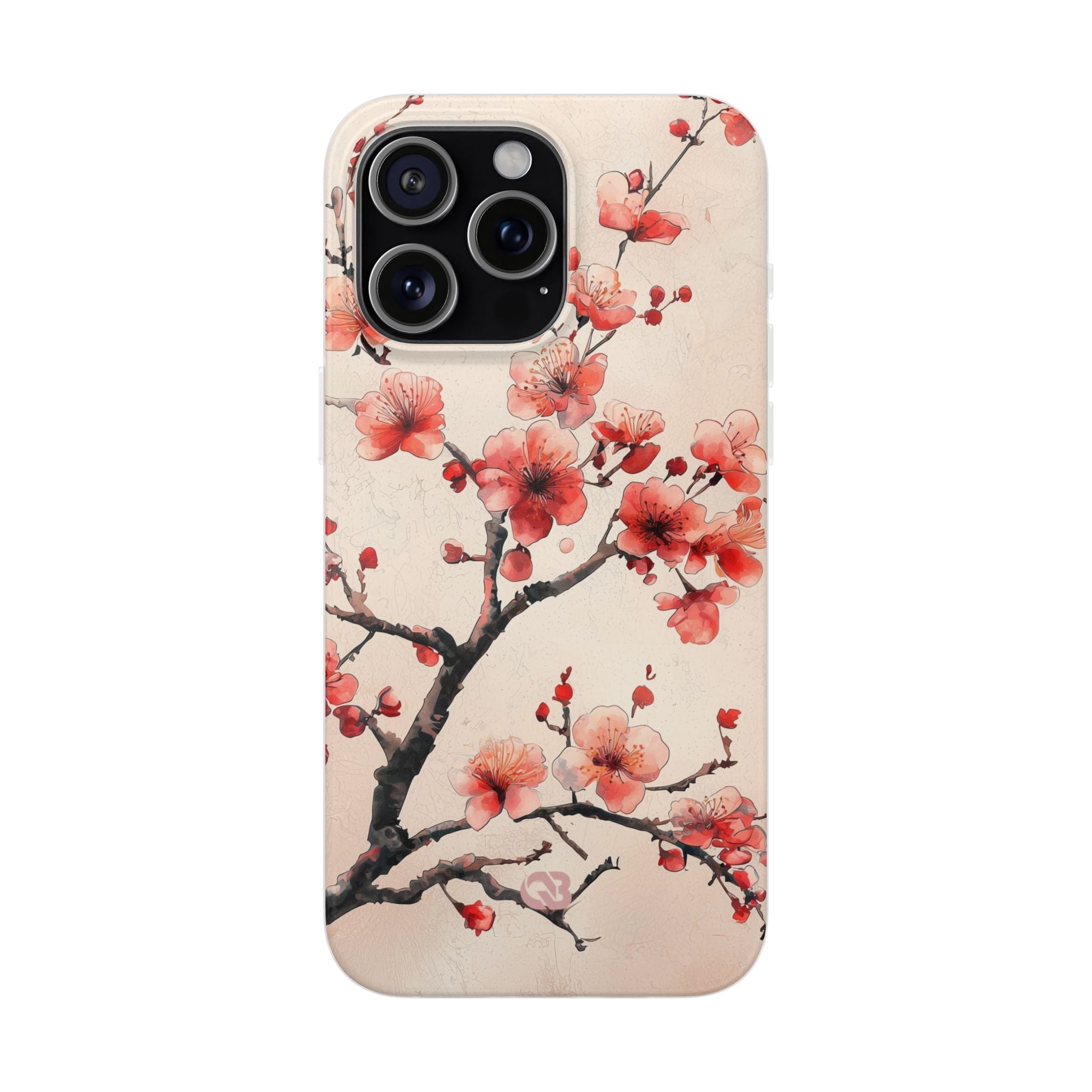 Crimson Silk Flora · Soft Custodia per iPhone