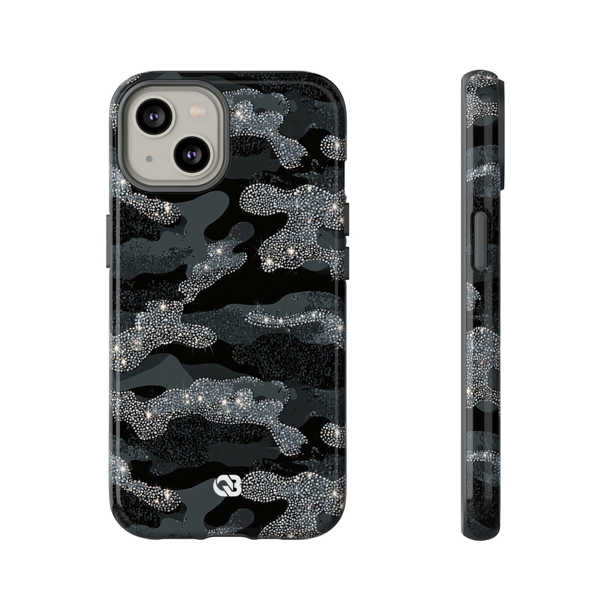 Glitter Shadow Camo · Tough Phone Case for iPhone · Black
