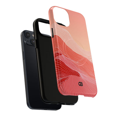 Red Tough 2.0 Magsafe Phone Case for iPhone - Crimson Ridge Contour
