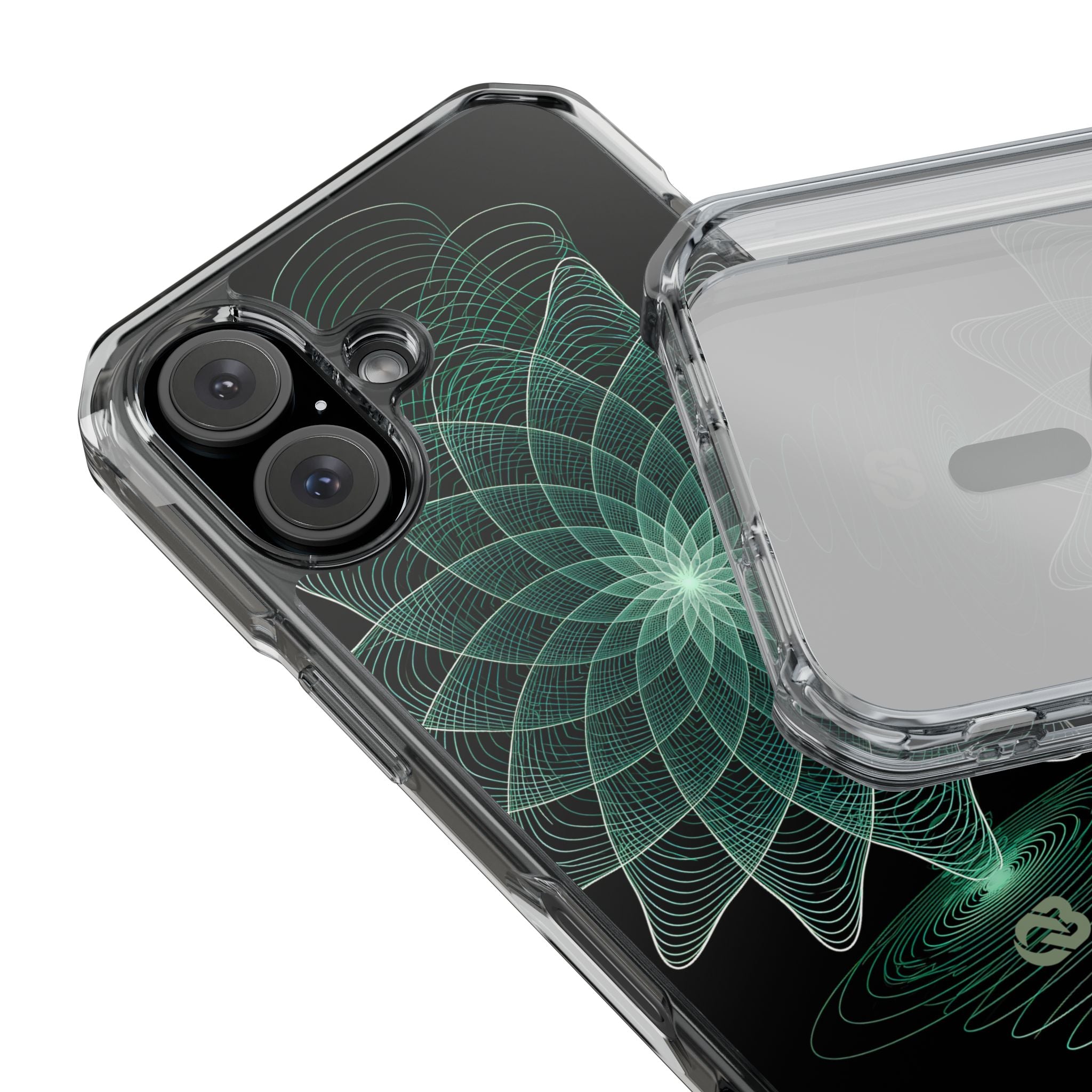 Green Impact MagSafe Phone Case for iPhone - Cyan Signal Bloom