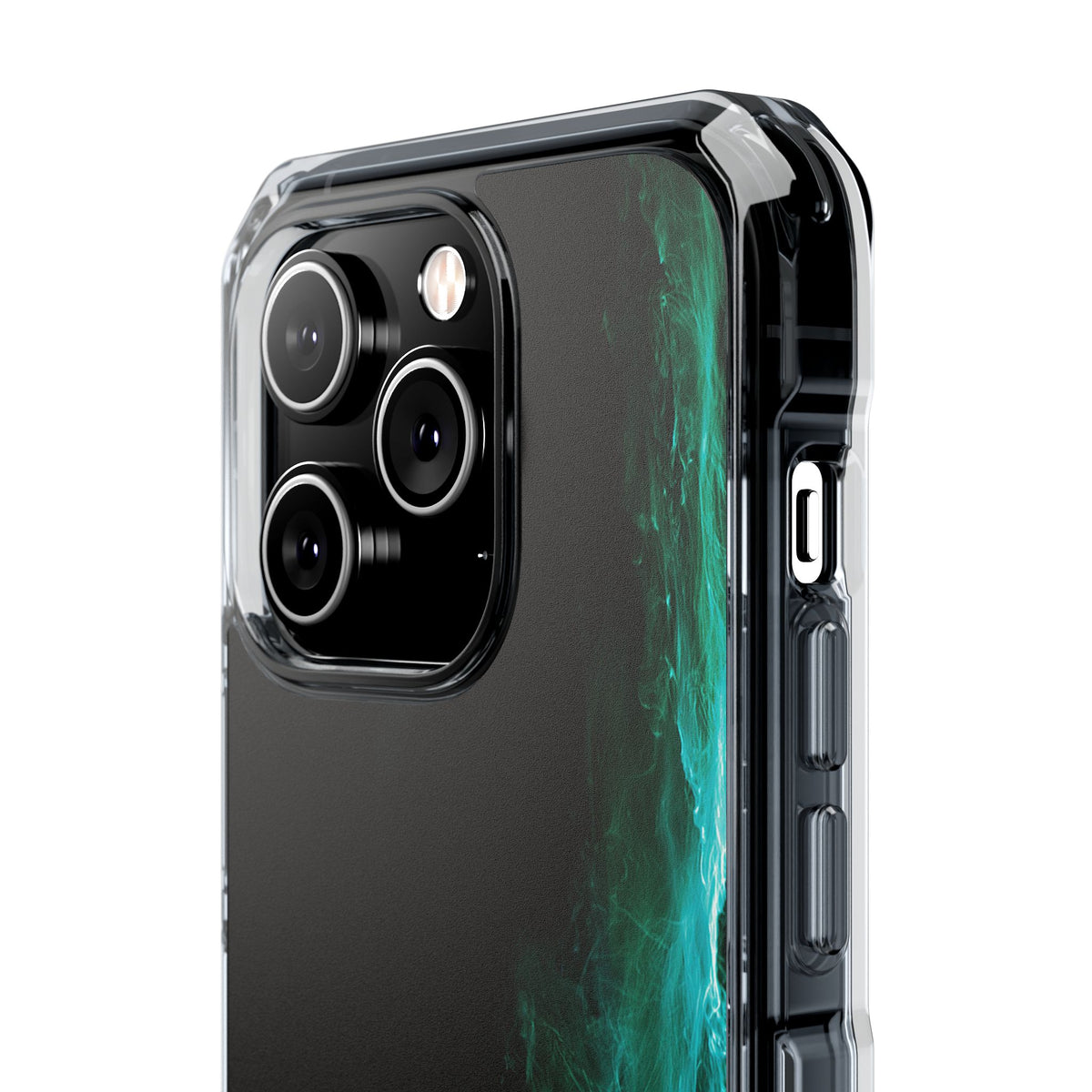 Luminous Plume · Clear Impact Magnetic Phone Case for iPhone · Teal
