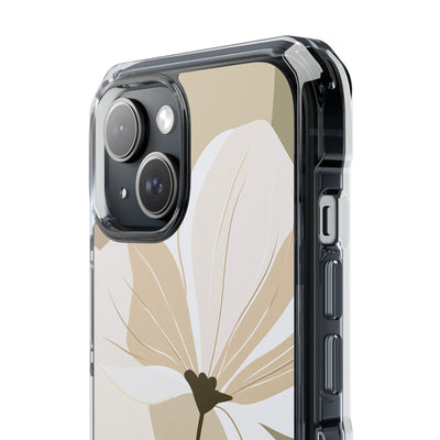 Beige Impact MagSafe Phone Case for iPhone - Sage Linen Magnolia