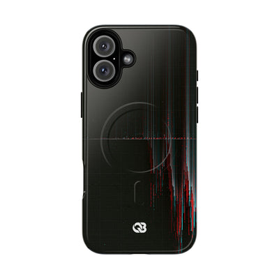 Black Tough 2.0 Magsafe Phone Case for iPhone - Corrupted Data Stream