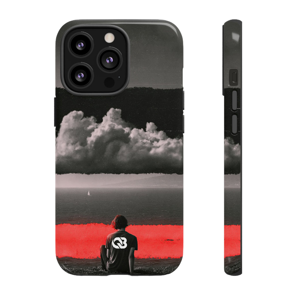 Crimson Horizon · Tough Phone Case for iPhone · Black