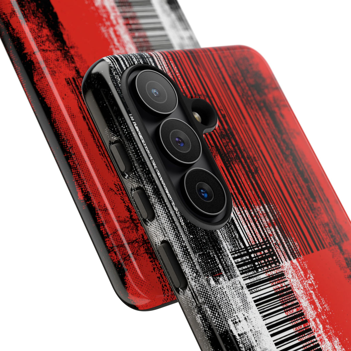 Distorted Barcode · Tough Phone Case for Samsung · Black