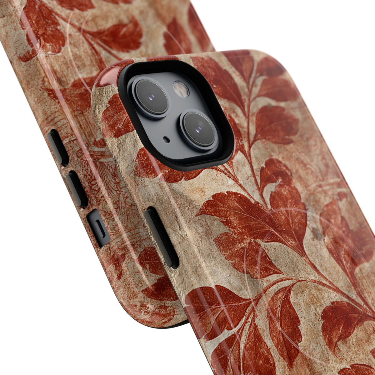Terracotta Botanical Fresco · Tough 2.0 Magnetic Phone Case for iPhone · Red