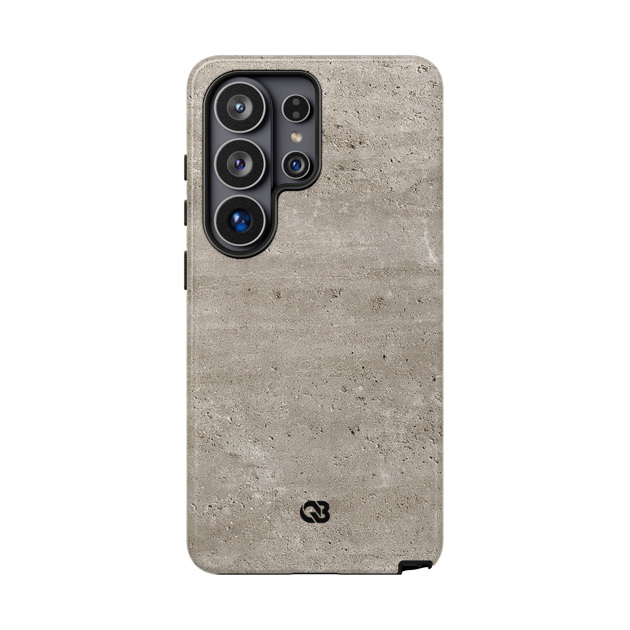 Grey Tough Phone Case for Samsung - Brutalist Stone Grit