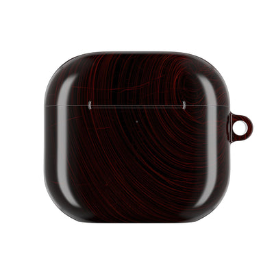 Crimson Solar Orbit · Hard Case for AirPods & AirPods Pro · Red