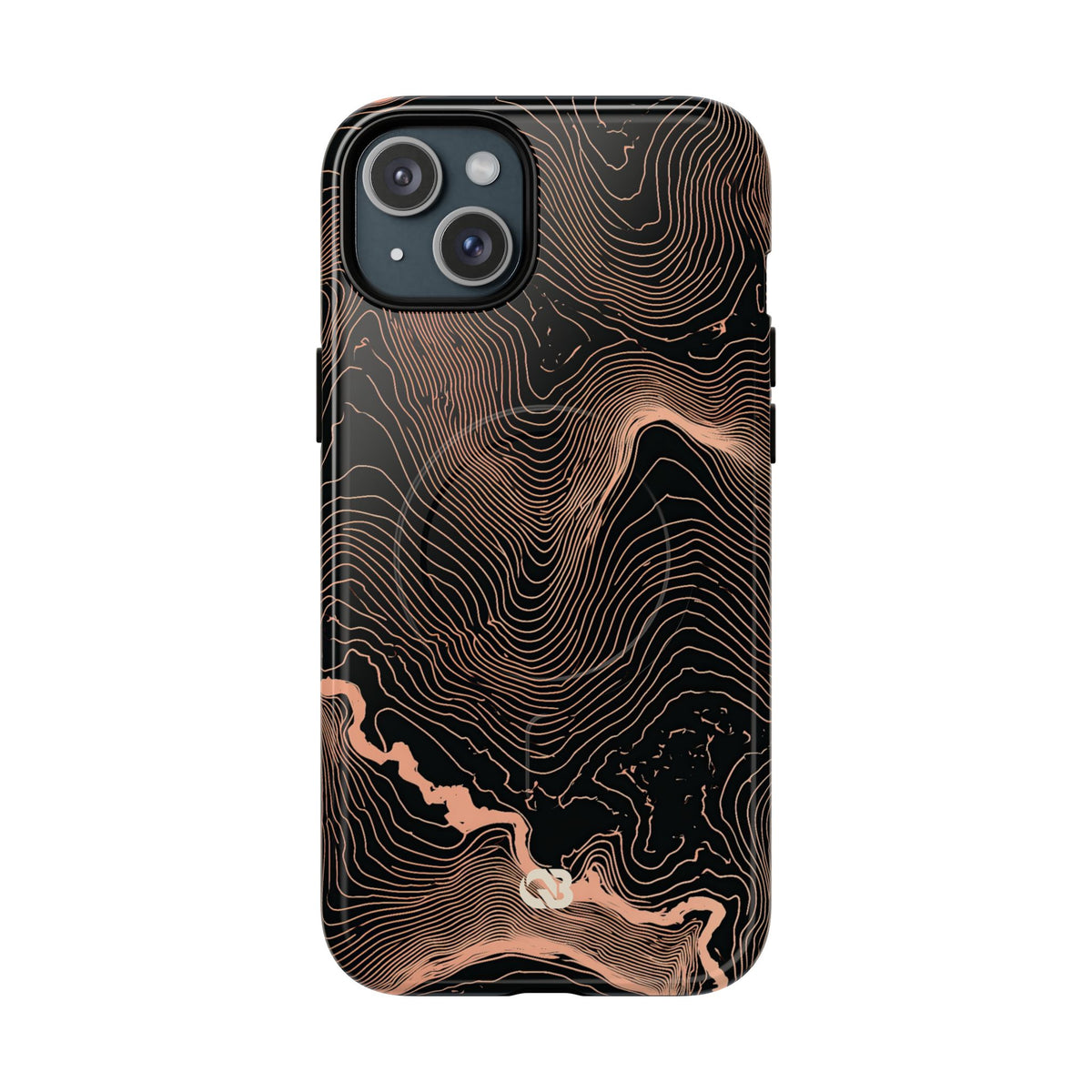 Mesa Elevation Contour · Tough 2.0 Magnetic Phone Case for iPhone · Black