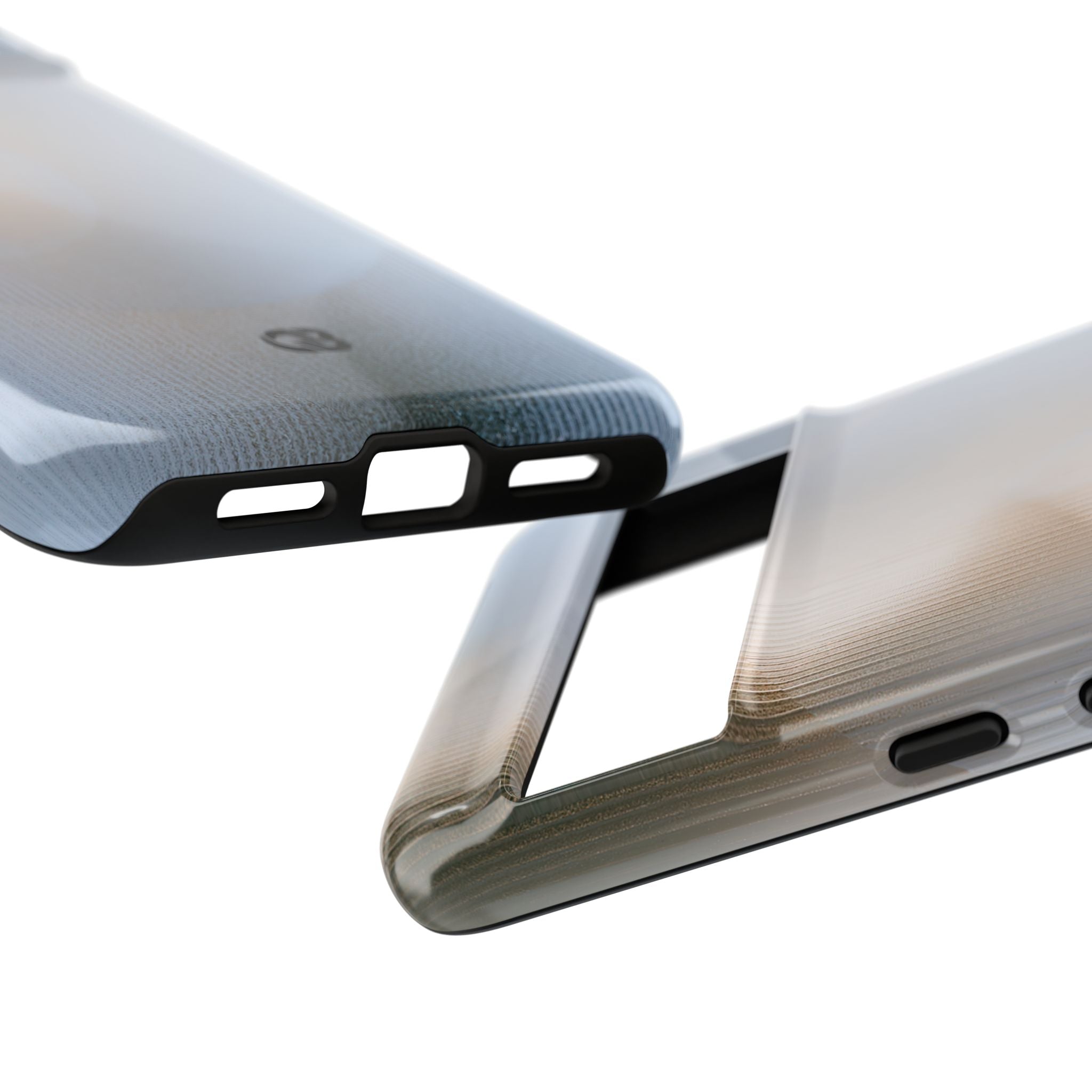 White Tough Phone Case for Google Pixel - Frosted Ribbed Sphere