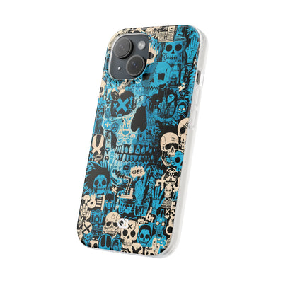 Electric Skull Graffiti · Lite Phone Case for iPhone ·  Blue