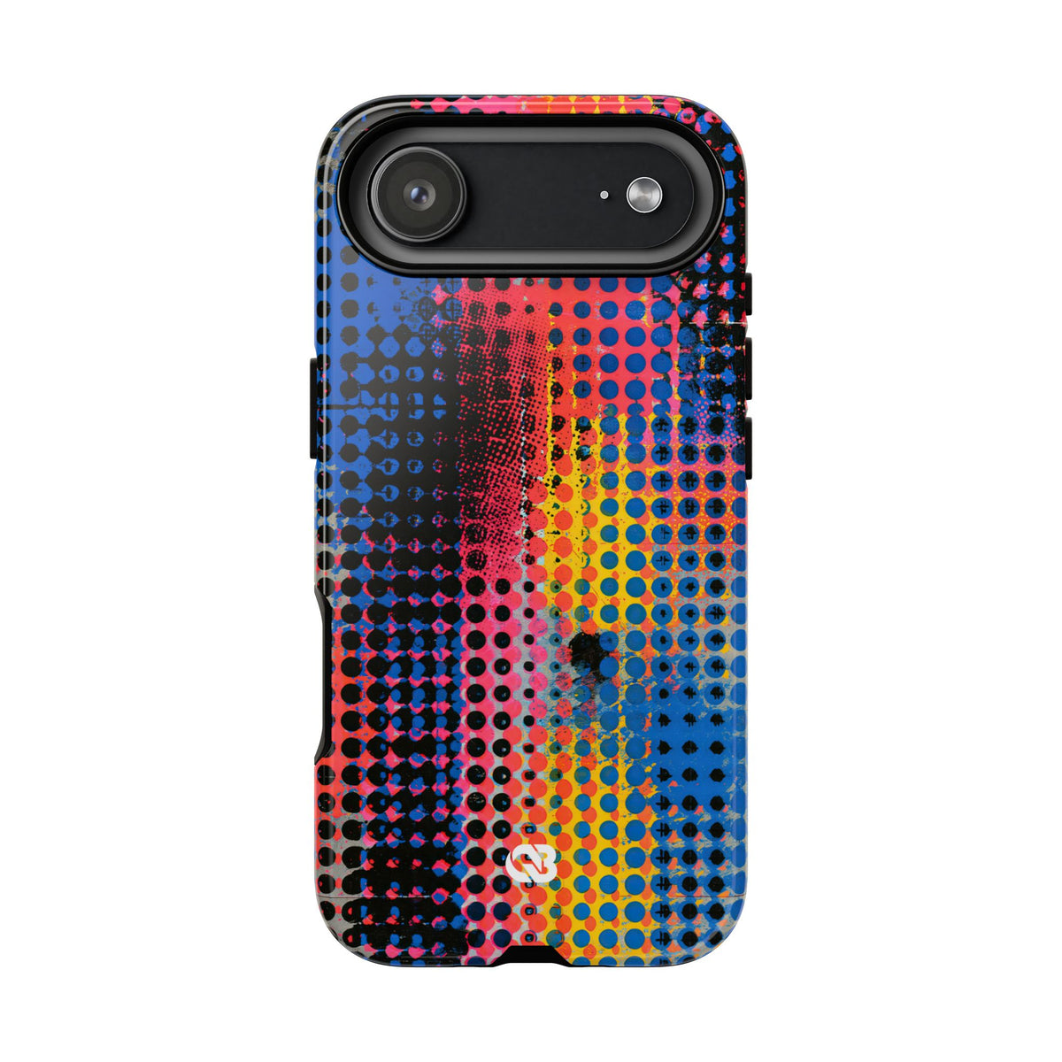 Chromatic Halftone Grid · Tough Phone Case for iPhone · Blue