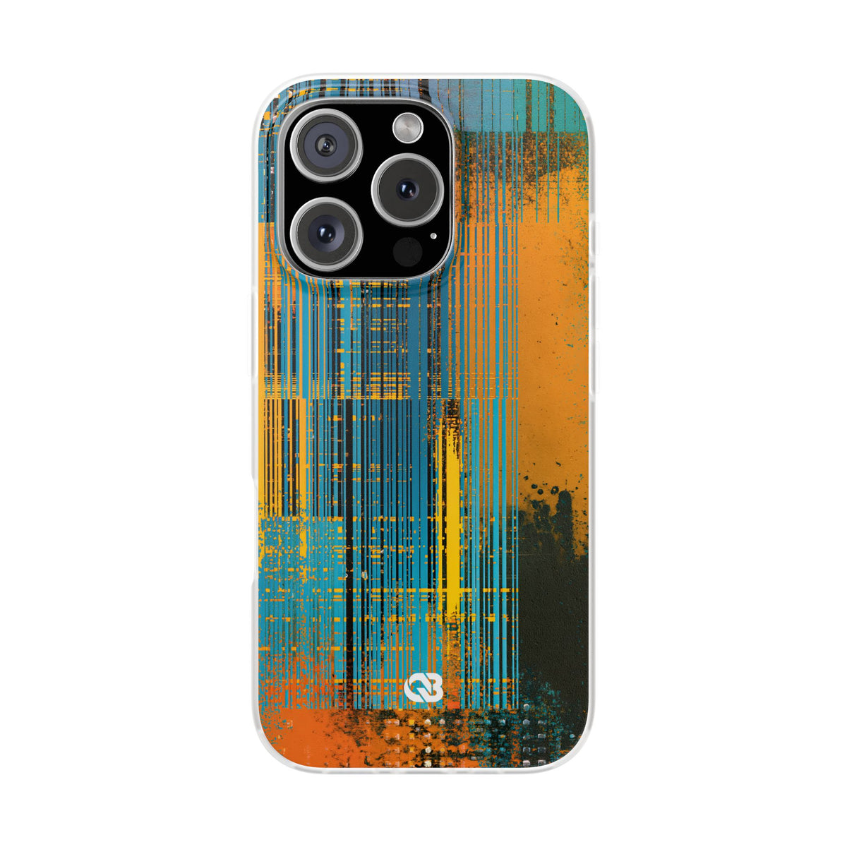 Cyber Glitch Stream · Lite Phone Case for iPhone ·  Teal