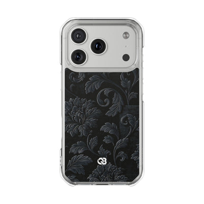 Obsidian Damask · Clear Impact Magnetic Phone Case for iPhone ·  Black