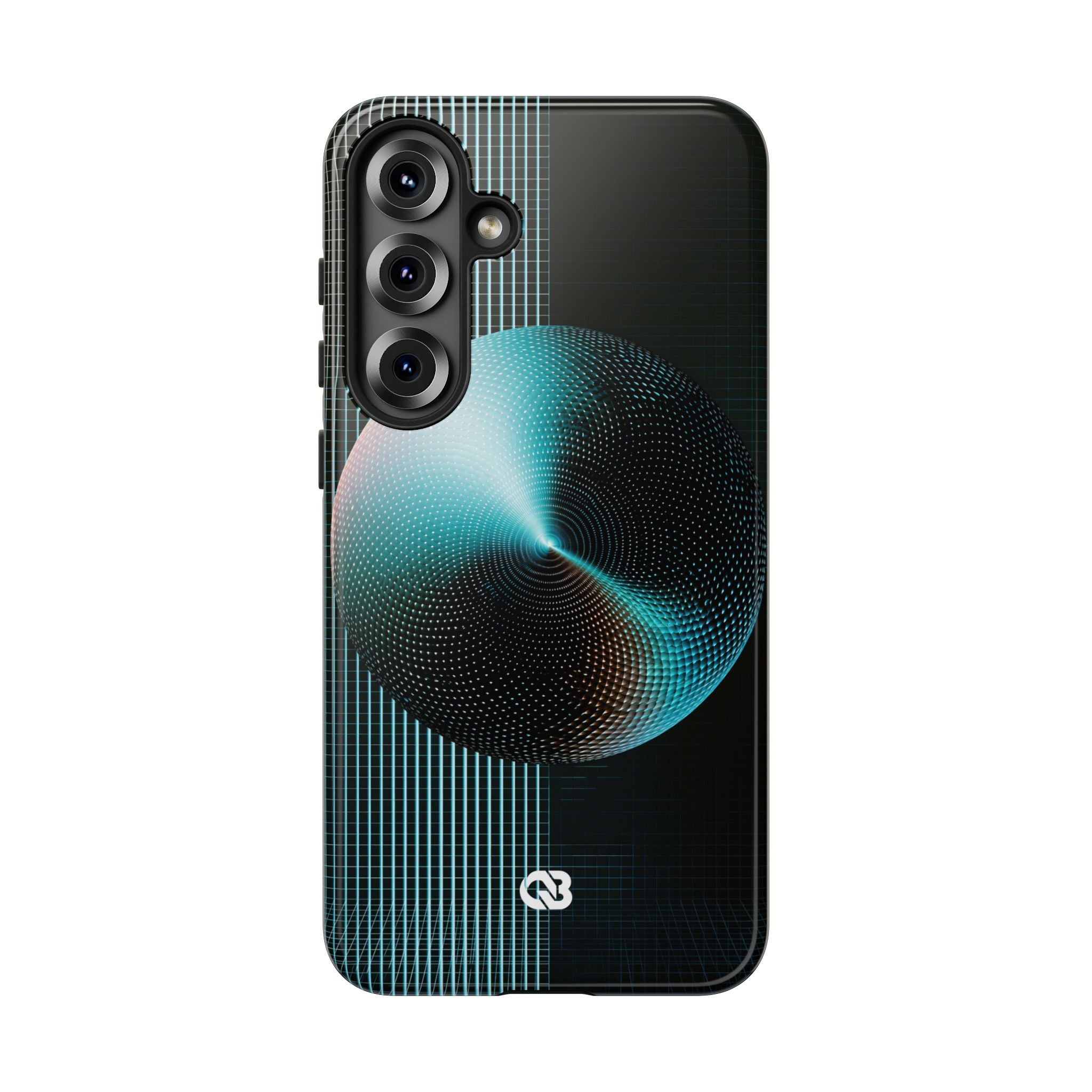Blue Tough Phone Case for Samsung - Cyan Vector Sphere