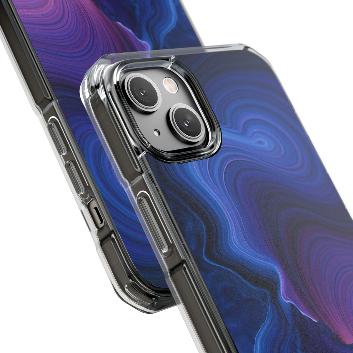 Radiant Strata · Clear Impact Magnetic Phone Case for iPhone · Blue