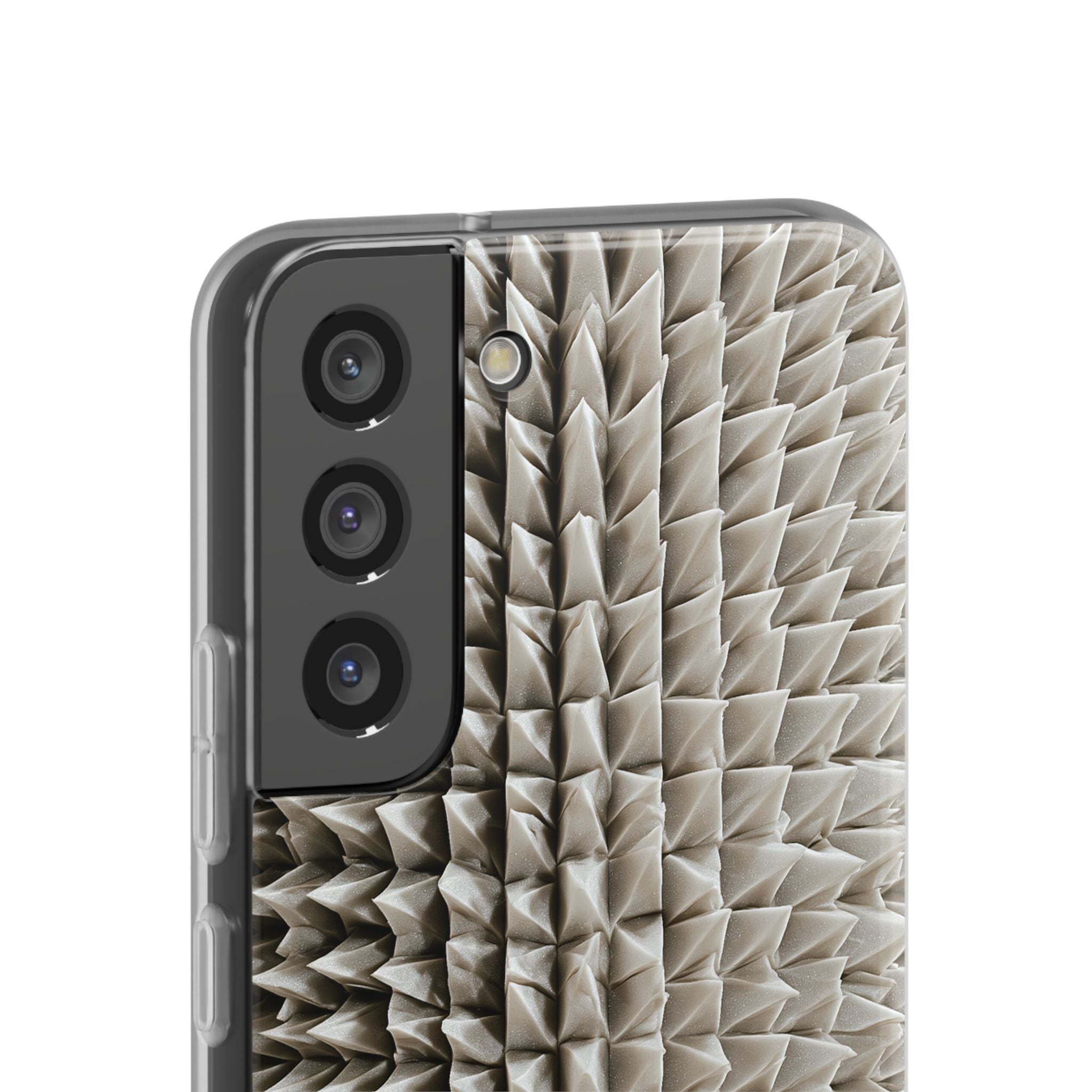 Beige Lite Phone Case for Samsung - Bone Spiked Grid
