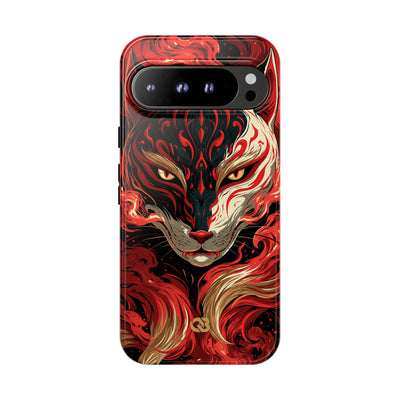 Crimson Kitsune Spirit · Tough Phone Case for Pixel ·  Red