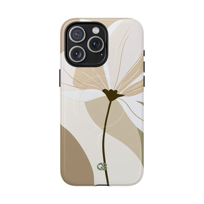 Beige Tough 2.0 Magsafe Phone Case for iPhone - Sage Linen Magnolia