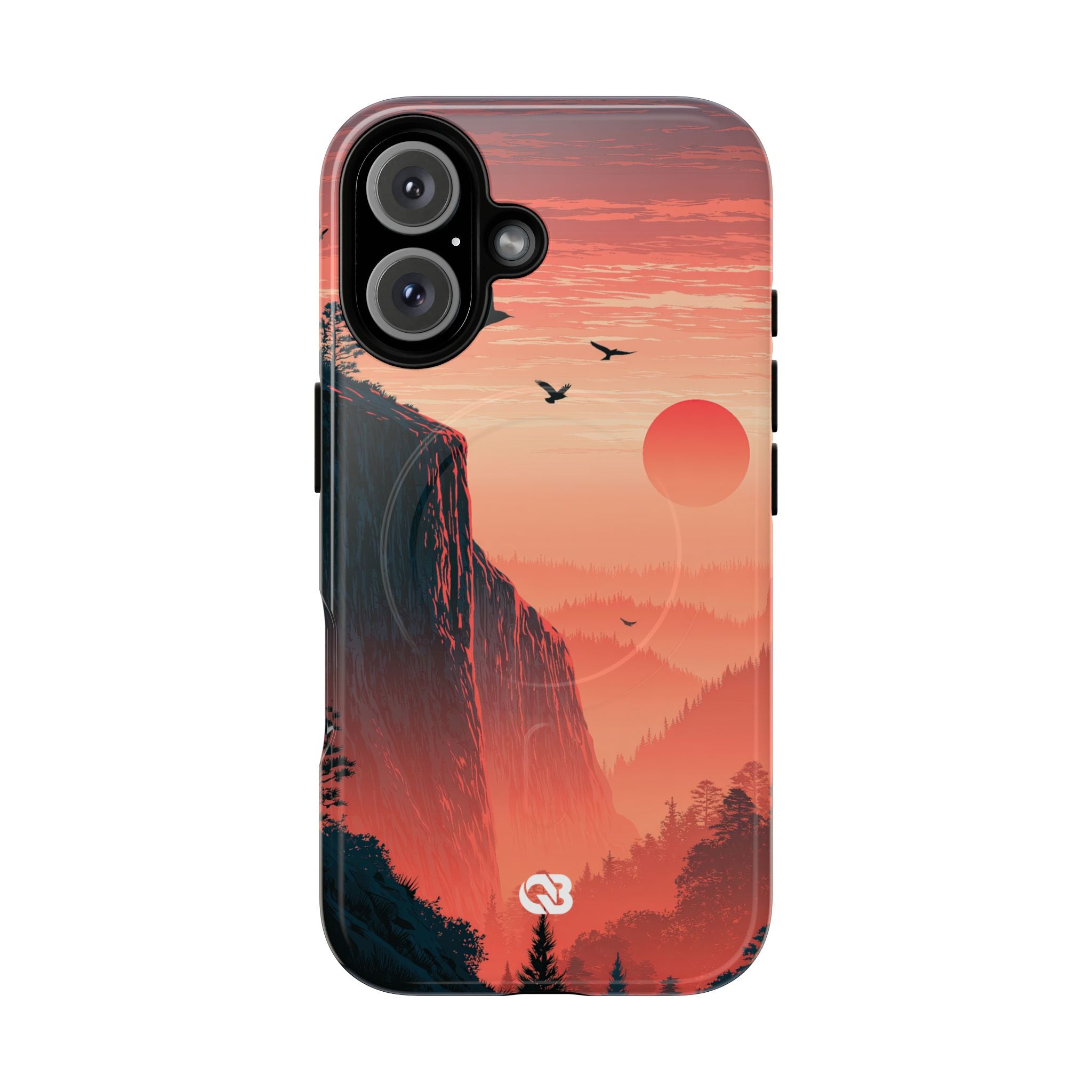 Orange Tough 2.0 Magsafe Phone Case for iPhone - Crimson Ridge Flight