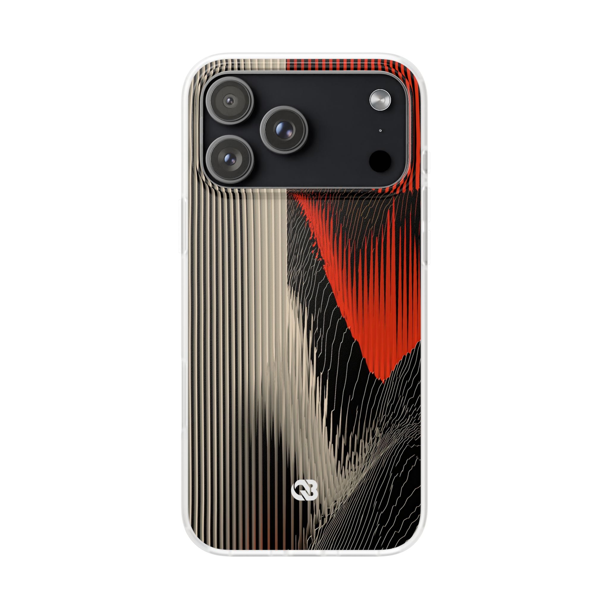 Red Lite Phone Case for iPhone - Crimson Pulse Topo