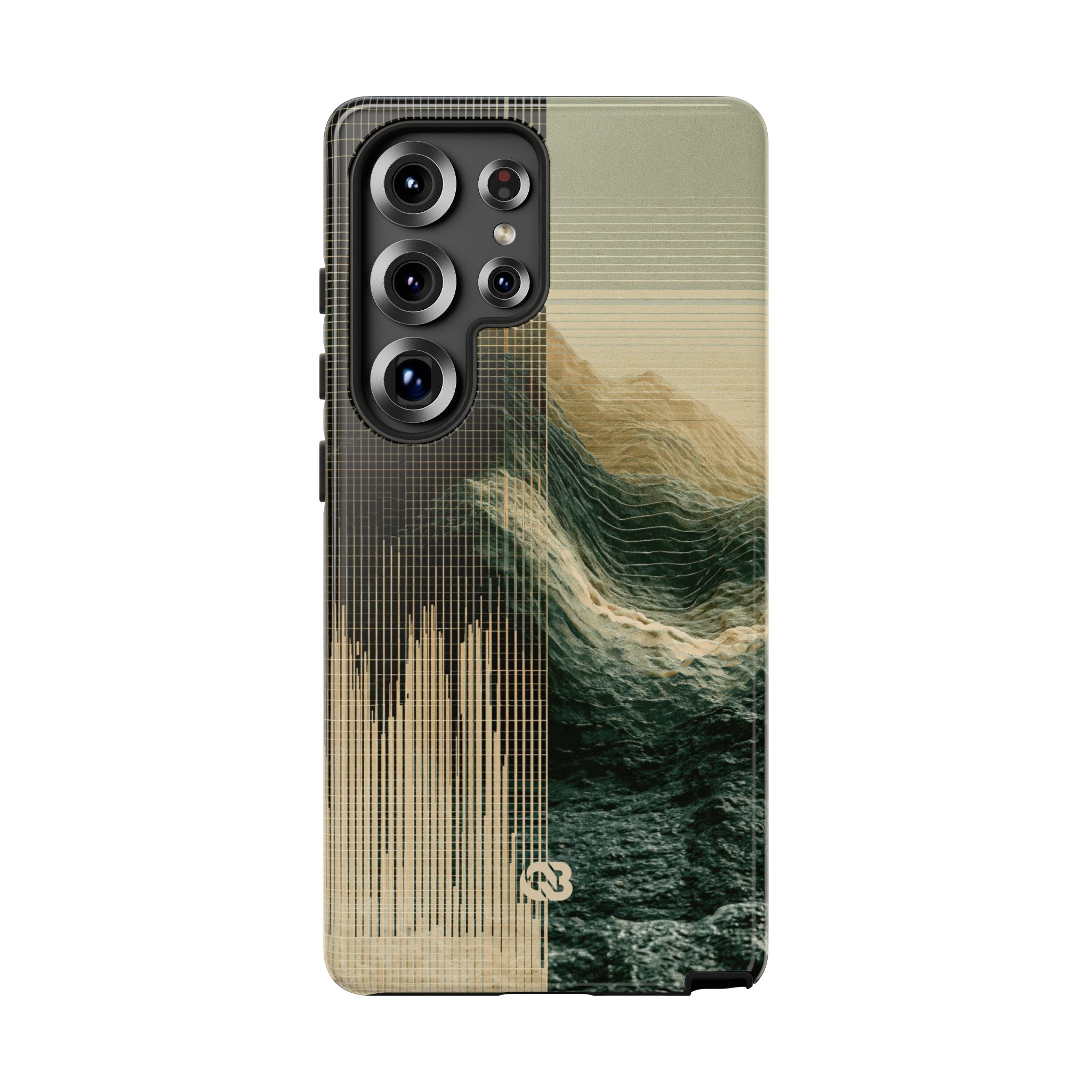 Beige Tough Phone Case for Samsung - Veridian Data Ridge