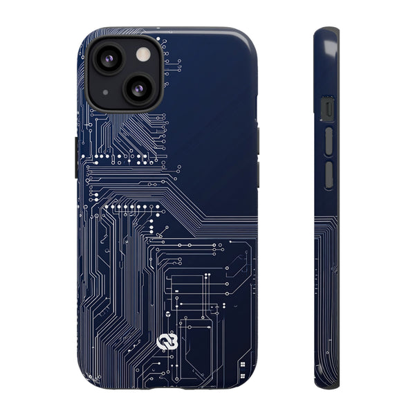 Silicon Grid · Tough Phone Case for iPhone · Blue