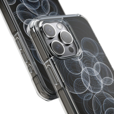 Black Impact MagSafe Phone Case for iPhone - Frosted Ring Matrix