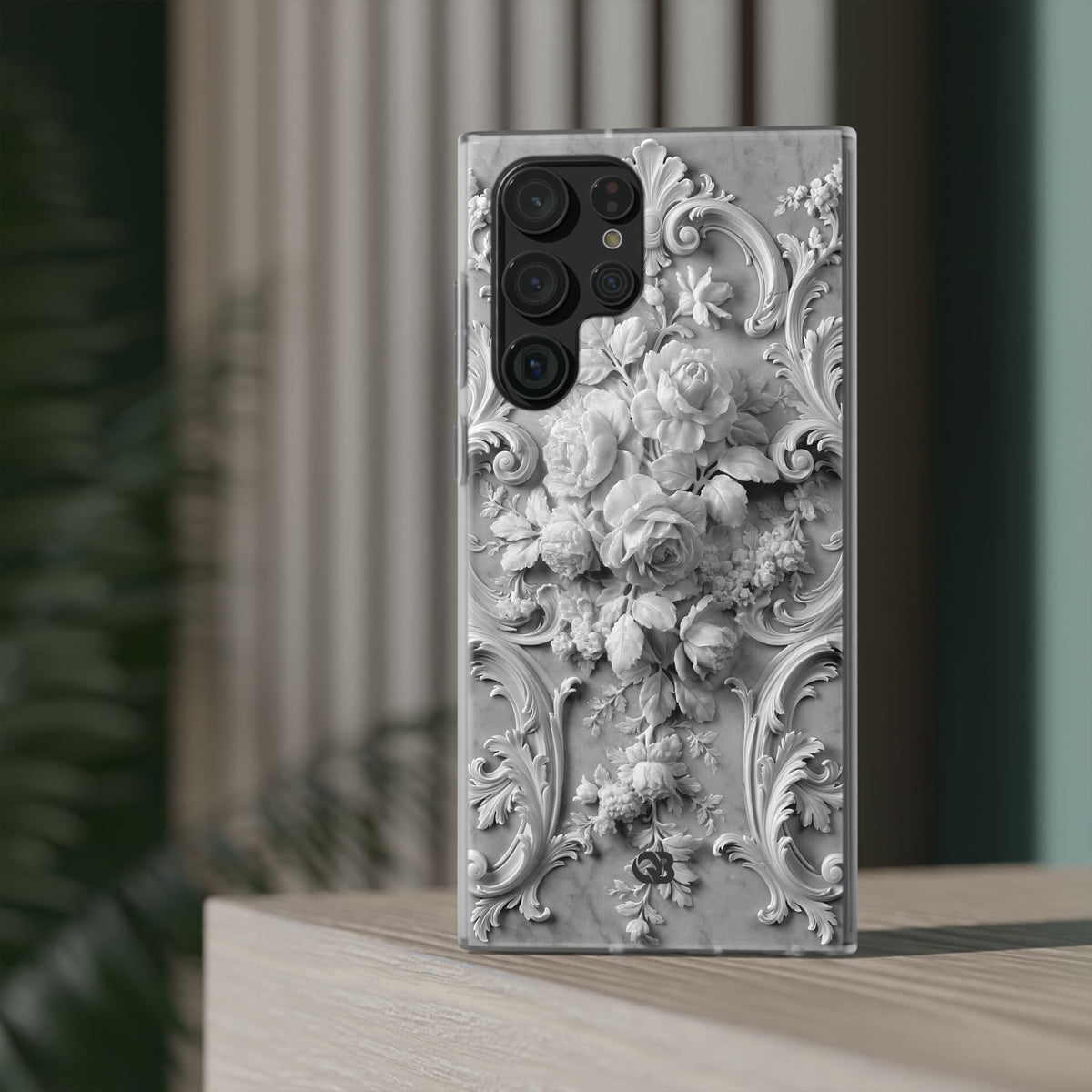 Rococo Marble Rose · Lite Phone Case for Samsung · White