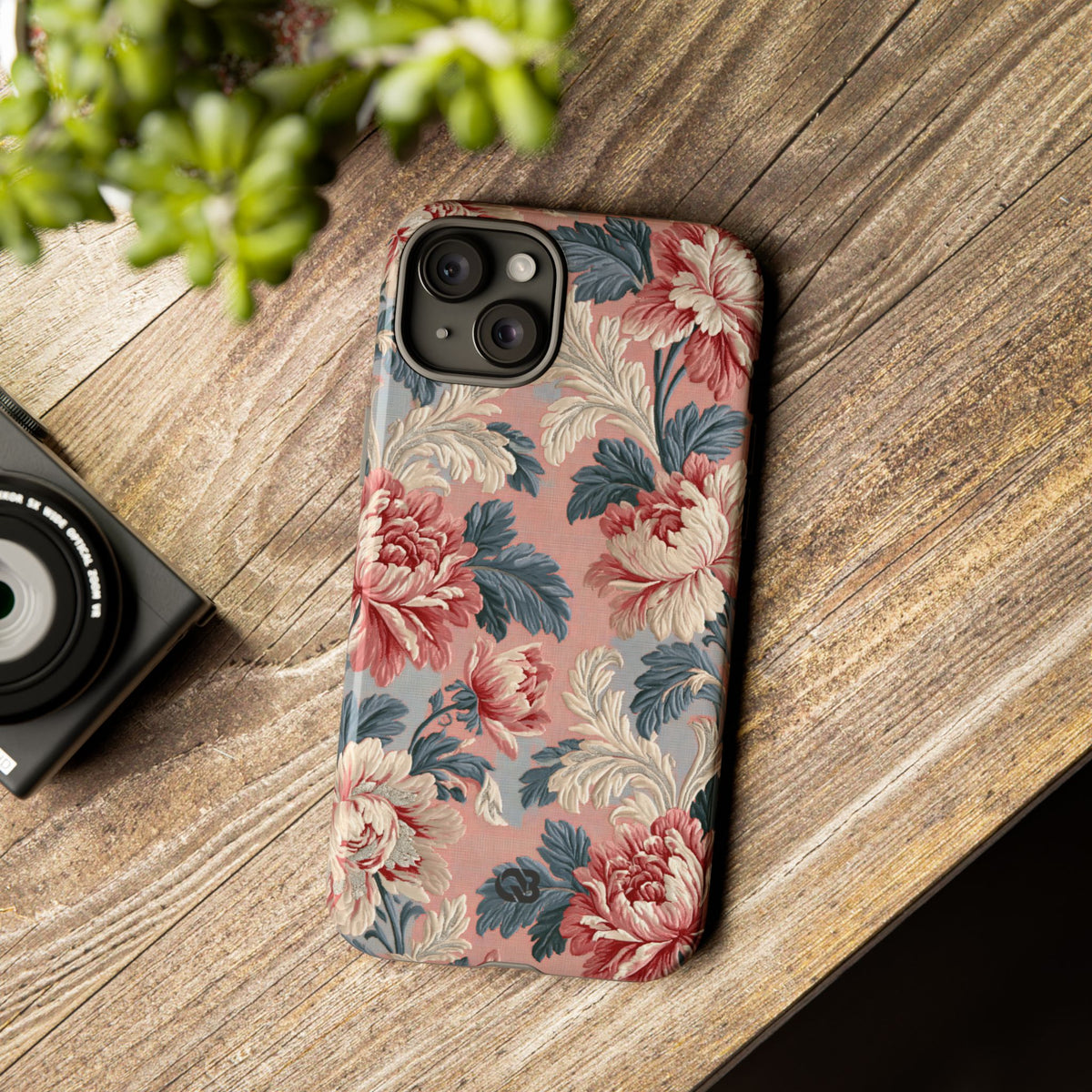 Blush Peony Jacquard · Tough Phone Case for iPhone · Pink