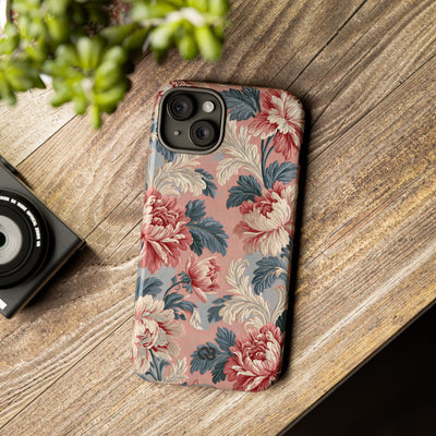 Blush Peony Jacquard · Tough Phone Case for iPhone · Pink