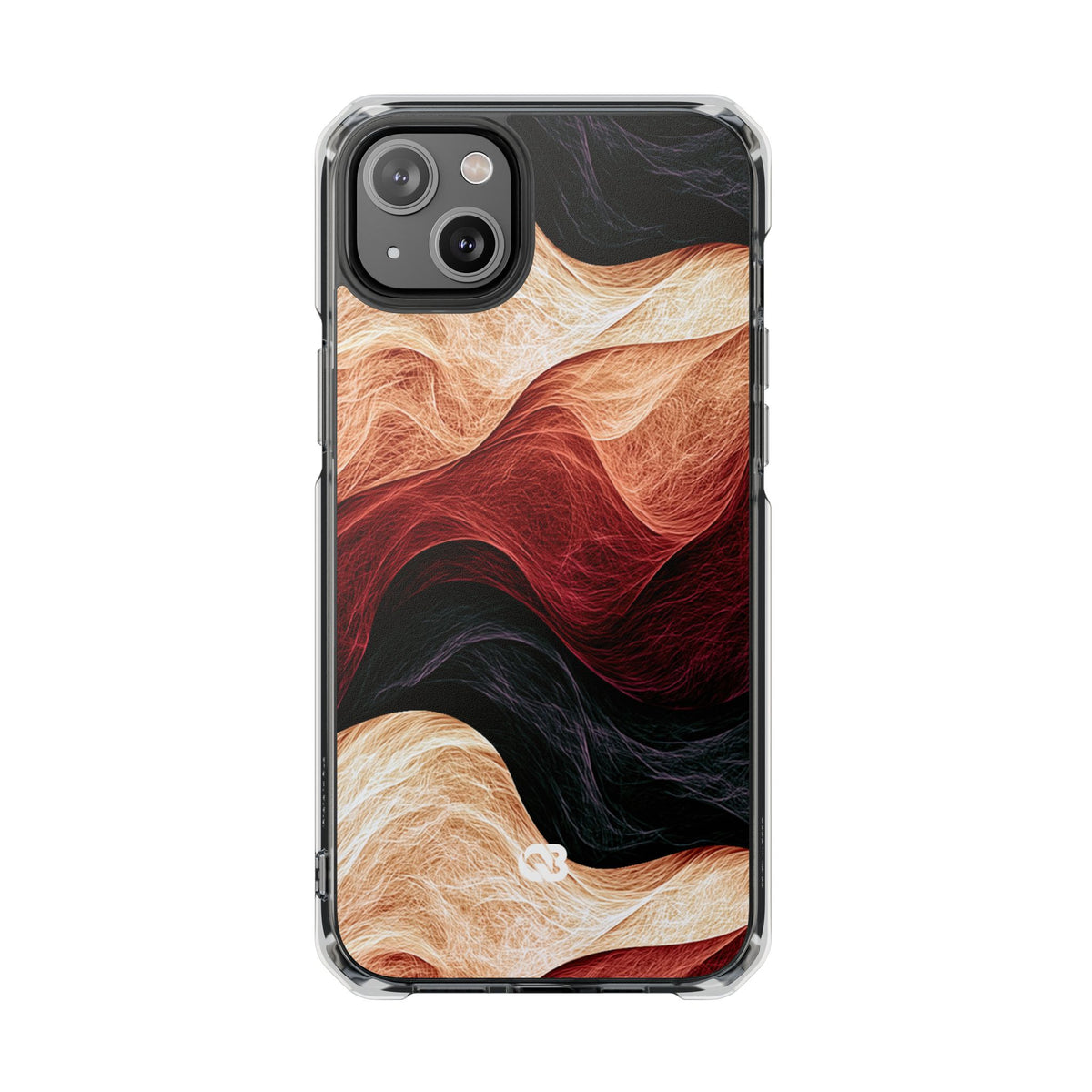 Ember Wave Dispersion · Clear Impact Magnetic Phone Case for iPhone · Red
