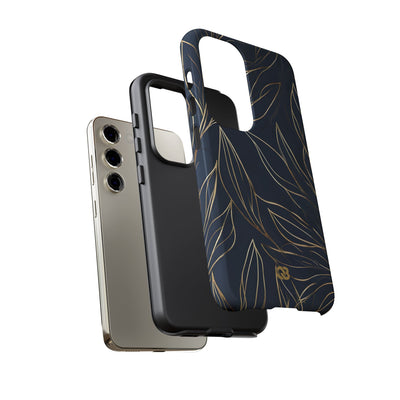 Gilded Navy Foliage · Tough Etui na telefon dla Samsung