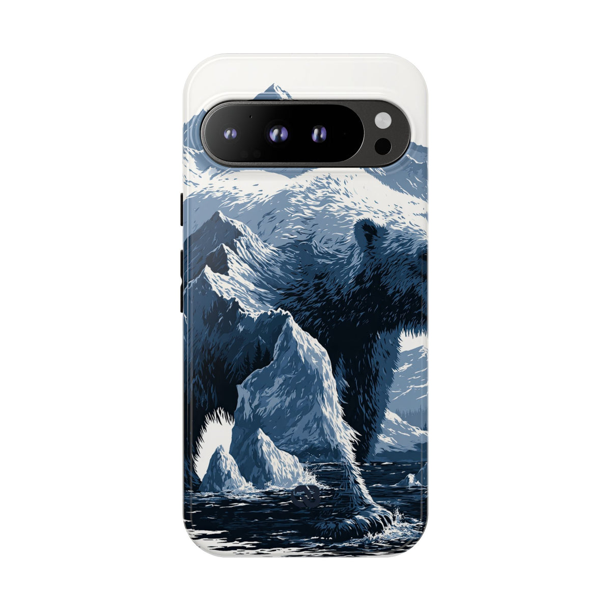 Fjord Summit Bear · Tough Phone Case for Pixel ·  Blue