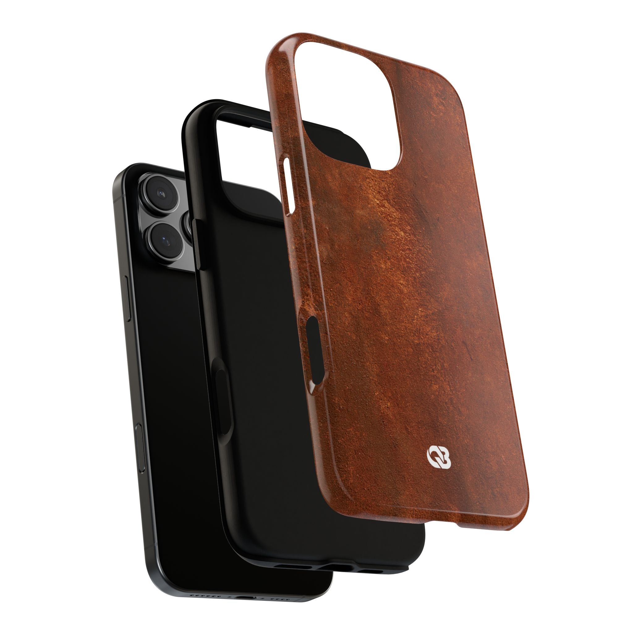 Orange Tough Phone Case for iPhone - Oxidized Iron Crust