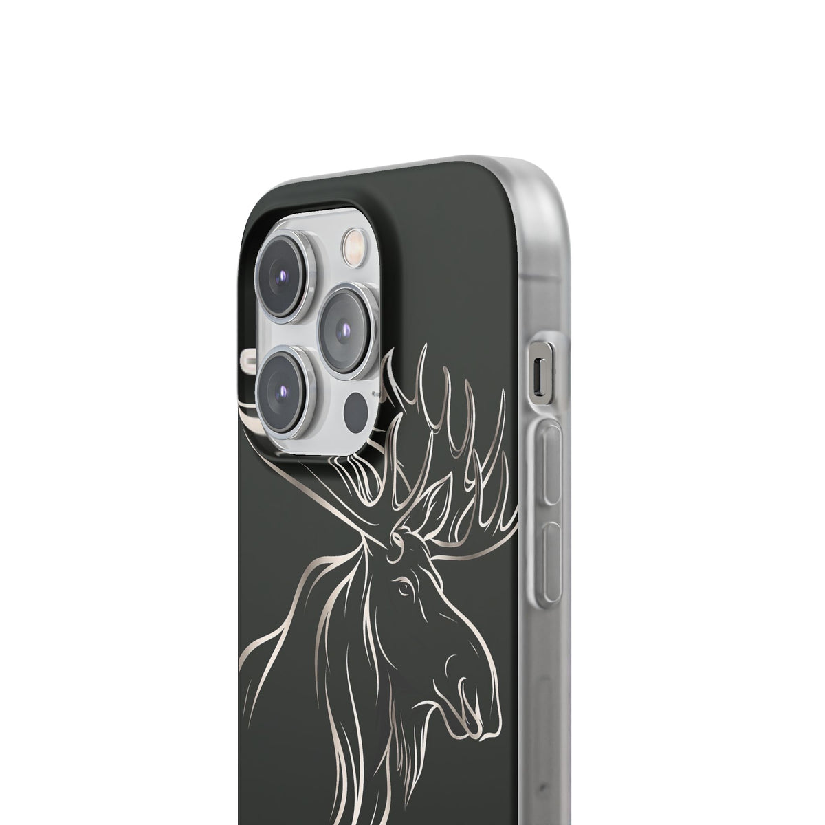 Nordic Moose Contour · Lite Phone Case for iPhone ·  Black