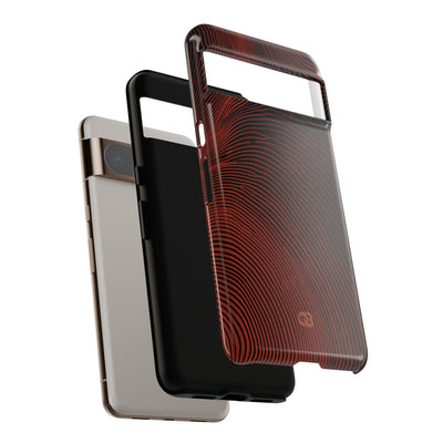 Red Tough Phone Case for Google Pixel - Terracotta Nerve Map
