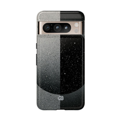 Black Tough Phone Case for Google Pixel - Lunar Static Orbit
