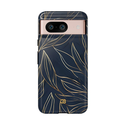 Gilded Navy Foliage · Tough Phone Case for Google Pixel