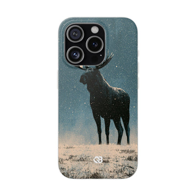 Nordic Boreal Moose · Lite Phone Case for iPhone ·  Blue