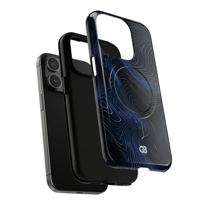 Blue Tough 2.0 Magsafe Phone Case for iPhone - Cobalt Contour Ridge