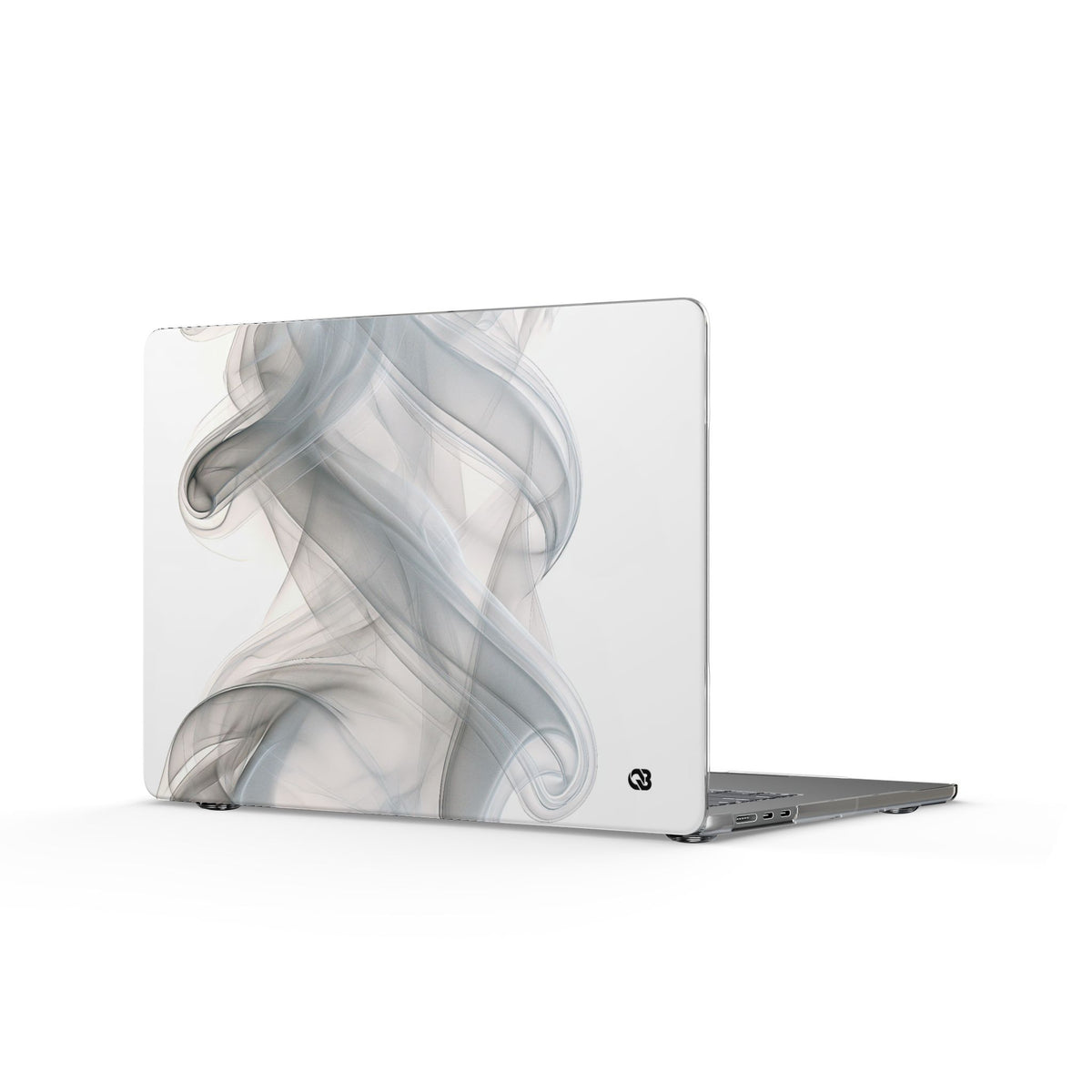 Vapor Noir · Clear Hard Case for MacBook · White