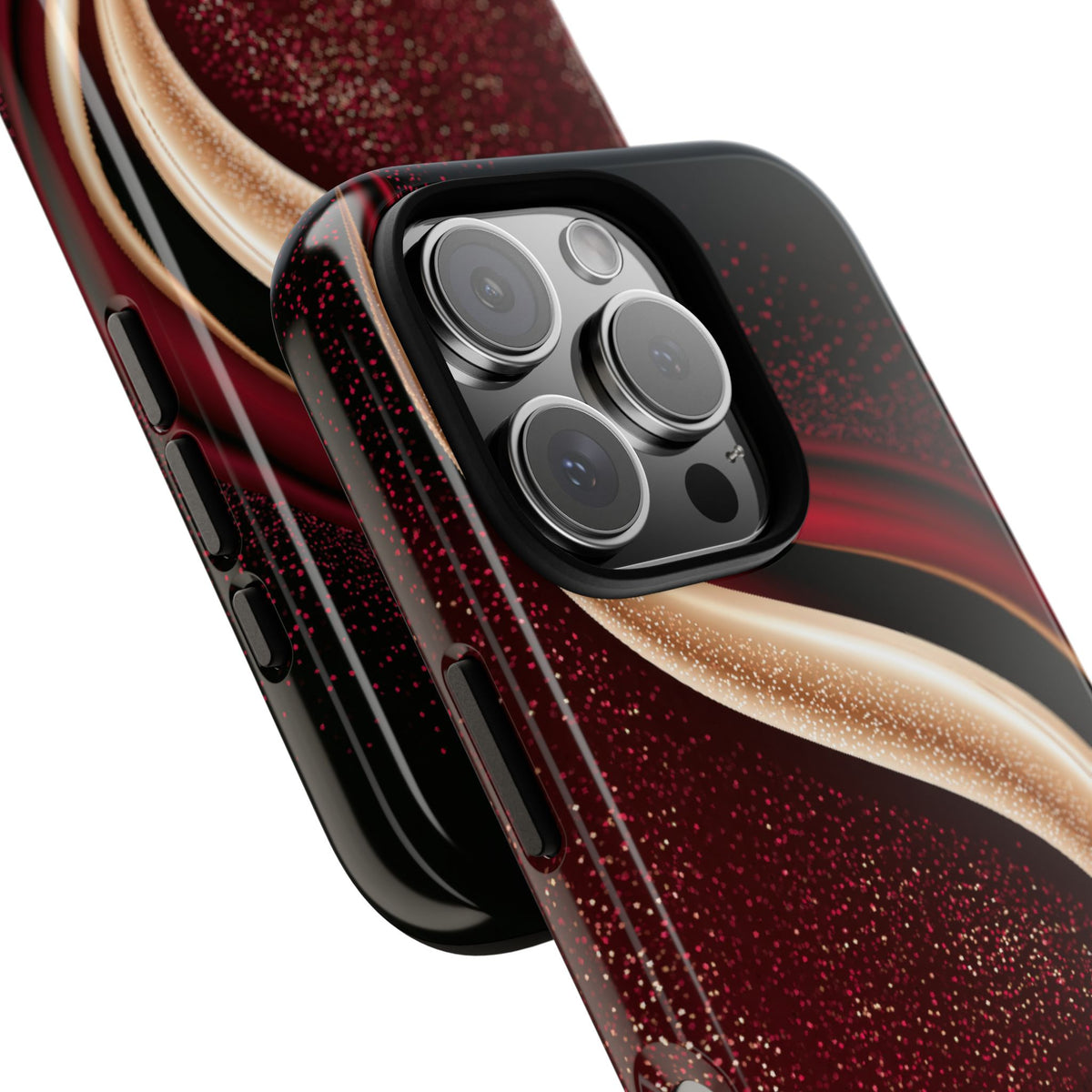 Gilded Crimson Flow · Tough Phone Case for iPhone · Red