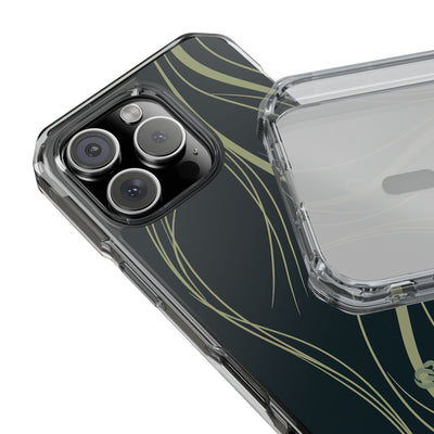 Green Impact MagSafe Phone Case for iPhone - Obsidian Sage Flow