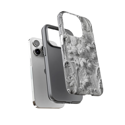 Rococo Marble Rose · Tough Phone Case for iPhone · White