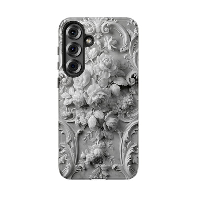 Rococo Marble Rose · Tough Phone Case for Samsung · White