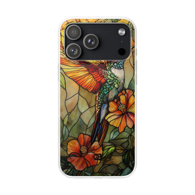 Amber Glass Hummingbird · Soft Phone Case for iPhone