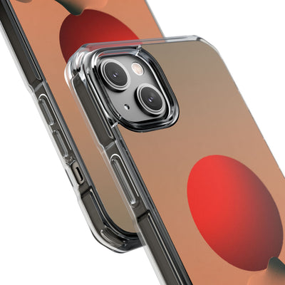 Crimson Sol Ridge · Clear Impact Magnetic Phone Case for iPhone · Red