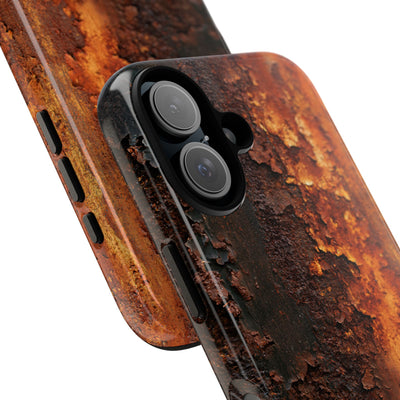 Orange Tough Phone Case for iPhone - Oxidized Iron Crust