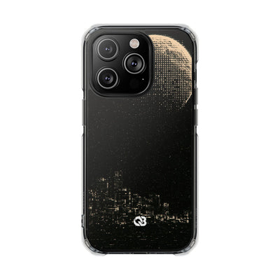 Lunar Metropolis Nocturne · Clear Impact Magnetic Phone Case for iPhone ·  Black